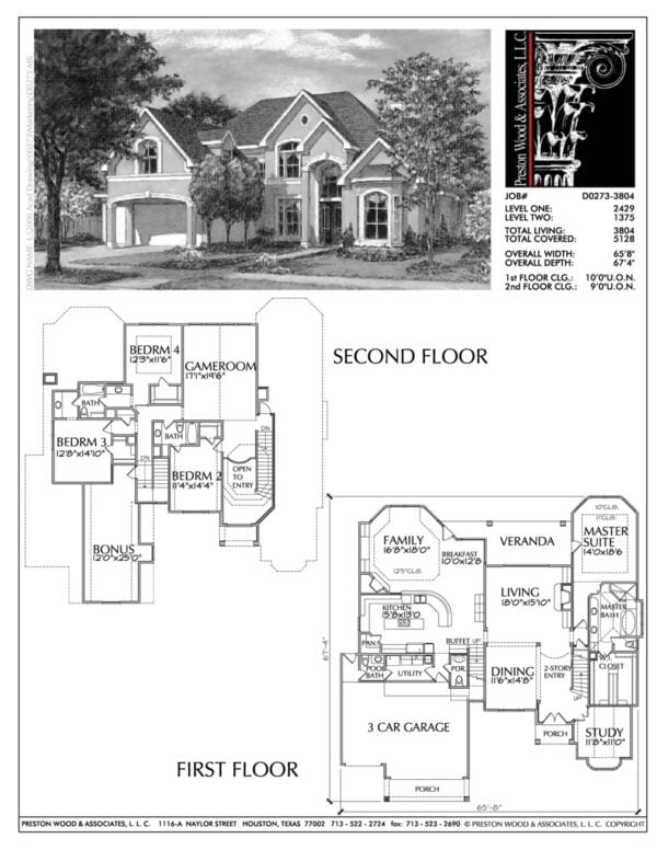 Two Story House Plan aD0273