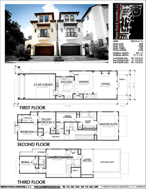 Townhouse Plan E2019 A1.1