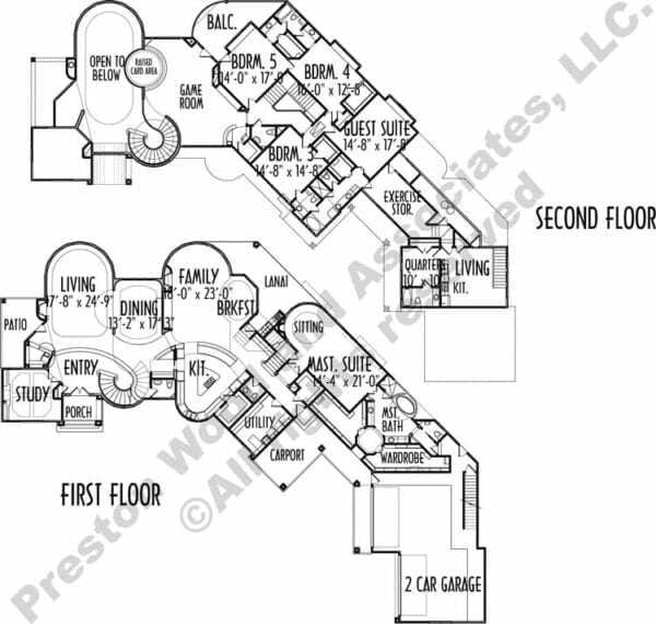 Two Story House Plan C8135