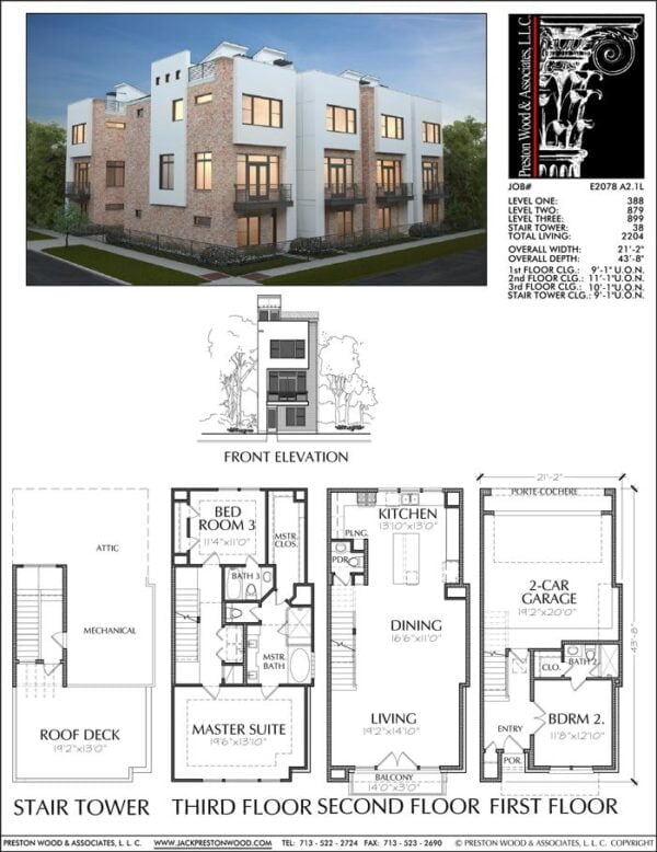 Townhouse Plan E2078 A2.1