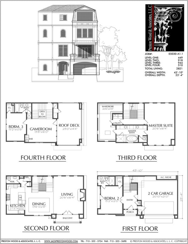Townhouse Plan E5030 A1.1
