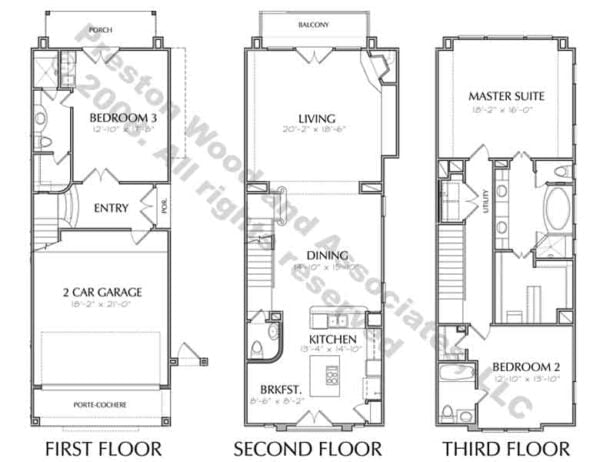 Duplex Townhome Plan D4076R