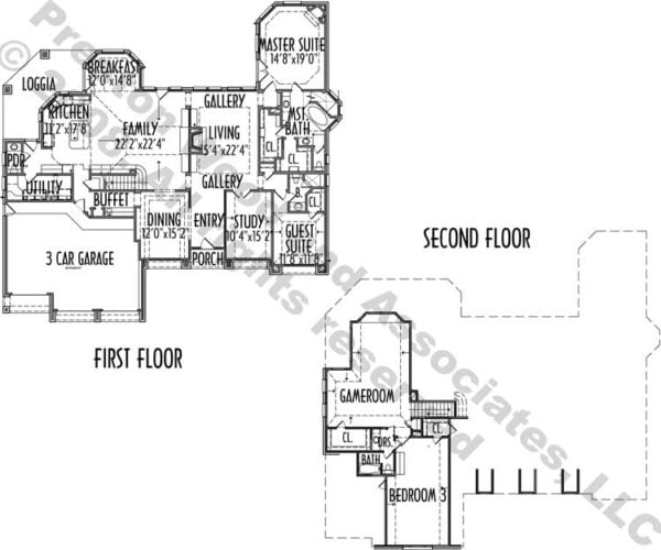 One Story House Plan C5184