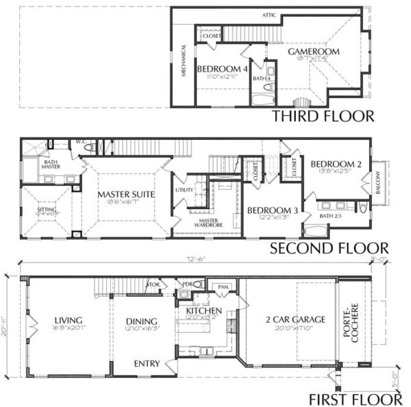 Townhouse Plan E2294 A1.1L