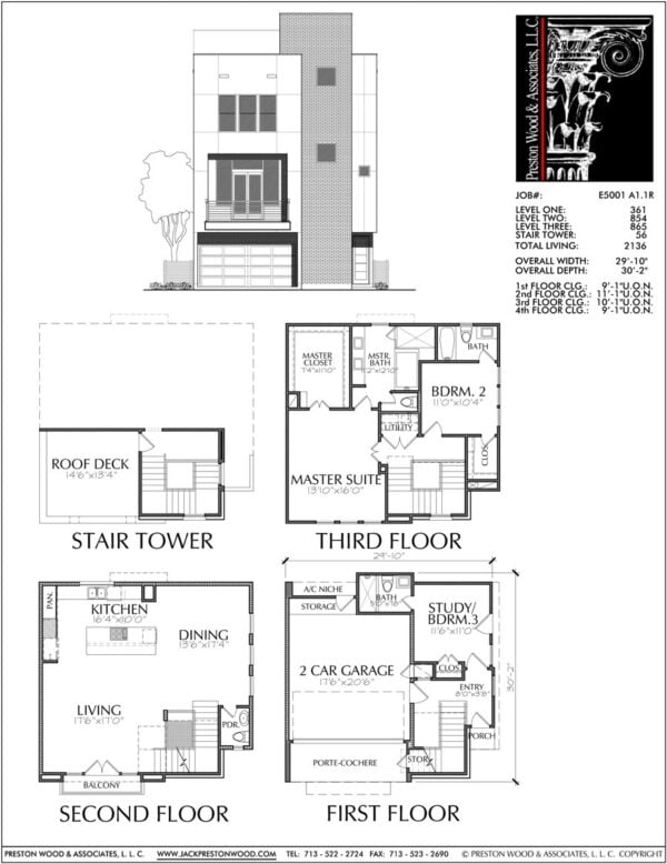 Townhouse Plan E5001 A1.1