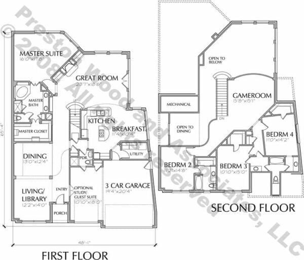 Two Story House Plan C9008