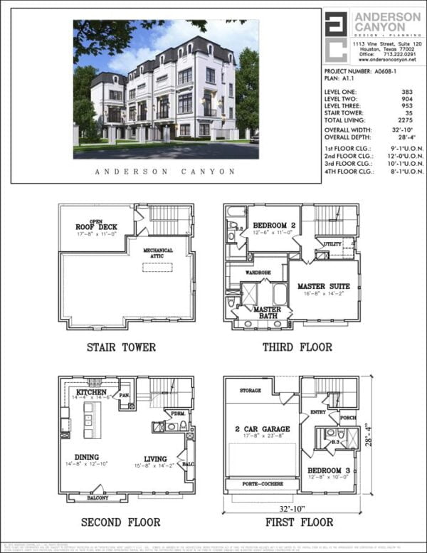 Townhouse Plan A0608 A1.1