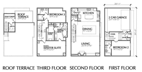 Townhouse Plan D7009 L2