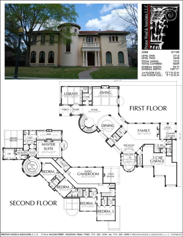 Two Story House Plan D7189