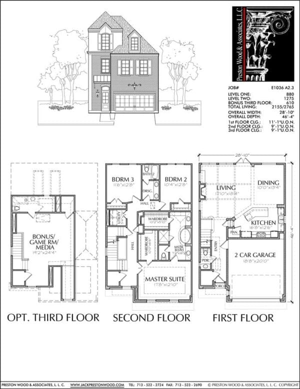 Townhouse Plan E1036 A2.3