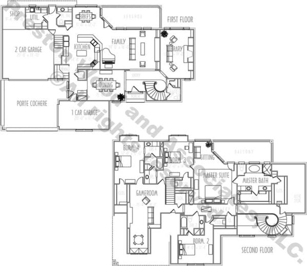 Two Story House Plan C6326