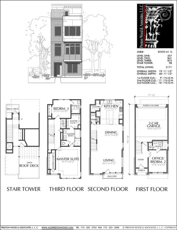 Townhouse Plan E2293 A1.1