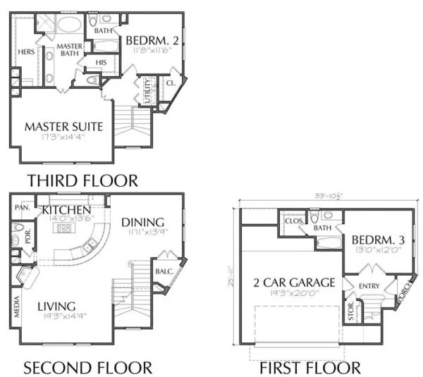 Townhouse Plan D3144-2010