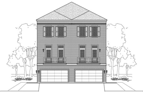 Duplex Townhouse Plan E0116 B1.2