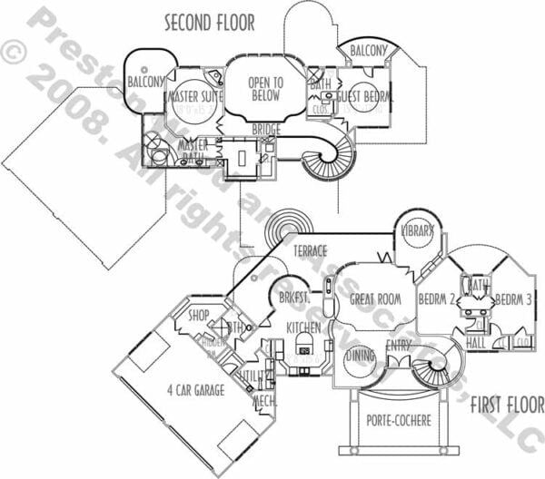 Two Story House Plan C5168