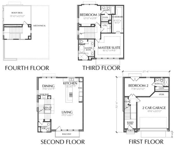 Townhouse Plan E2241 A1.1