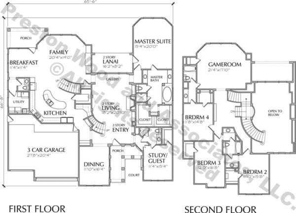 Two Story House Plan D2122