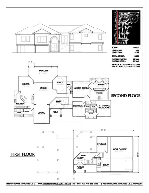 Two Story House Plan D4175