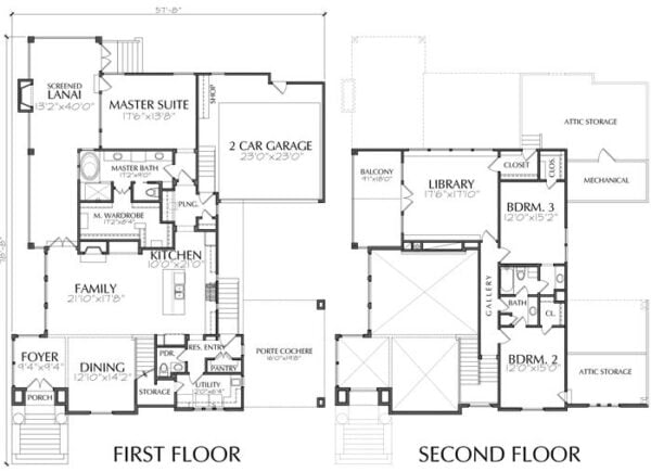 Two Story House Plan E0040