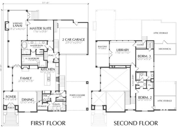 Two Story House Plan E0040