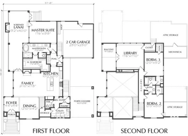 Two Story House Plan E0040