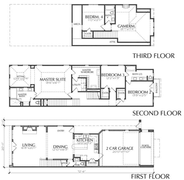 Townhouse Plan E2171 B1.1