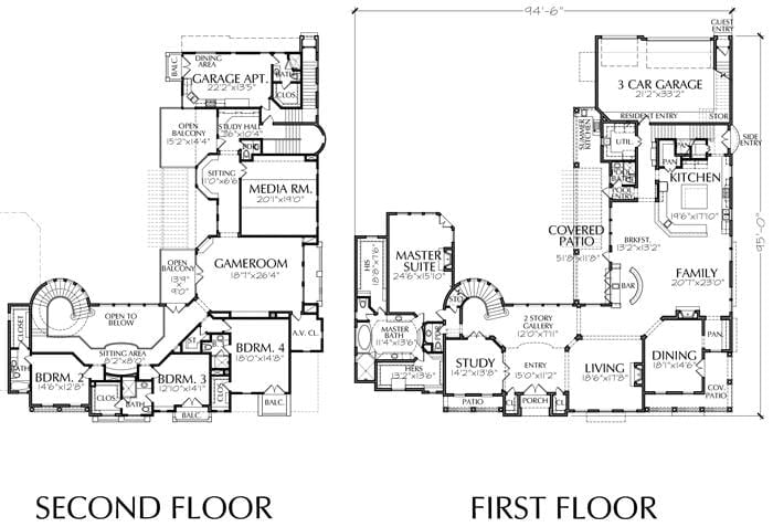 2 story mansion blueprints