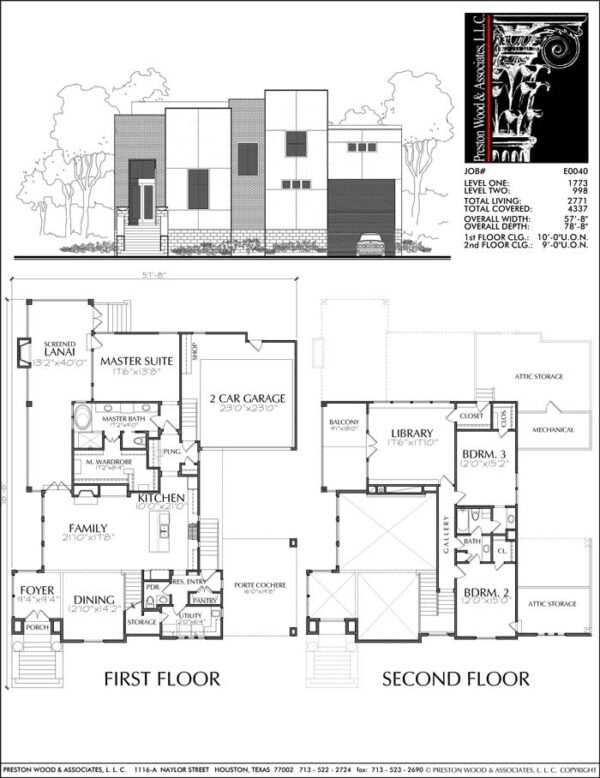 Two Story House Plan E0040