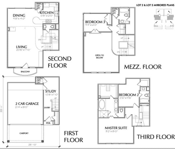 Townhome Plan D2117-002