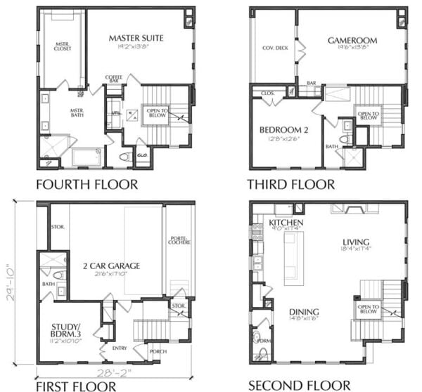 Townhouse Plan E3064 A1.1