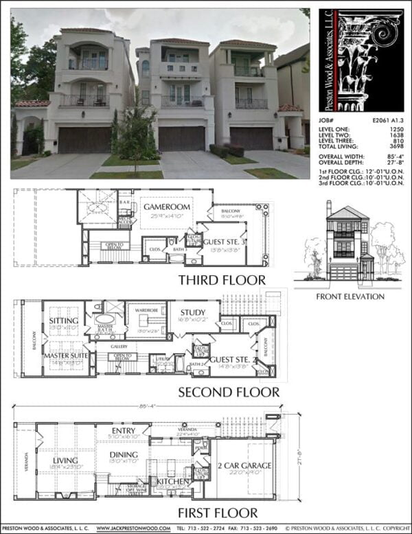 Townhouse Plan E2061 A1.3