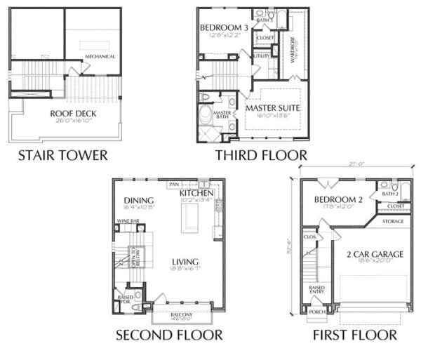 Townhouse Plan E2252 A1.1