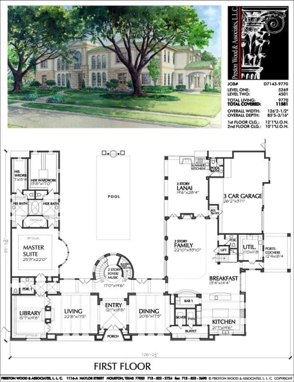 Two Story House Plan D7143