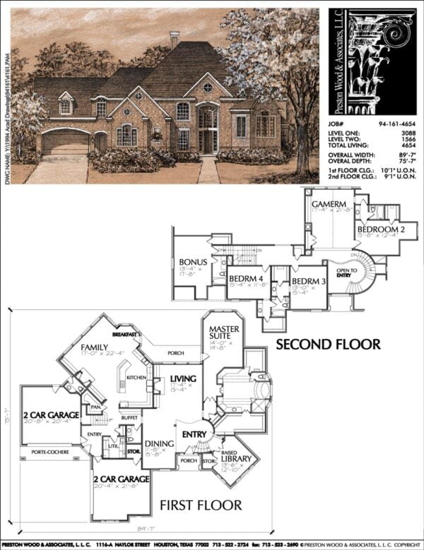 Two Story Home Plan C4161