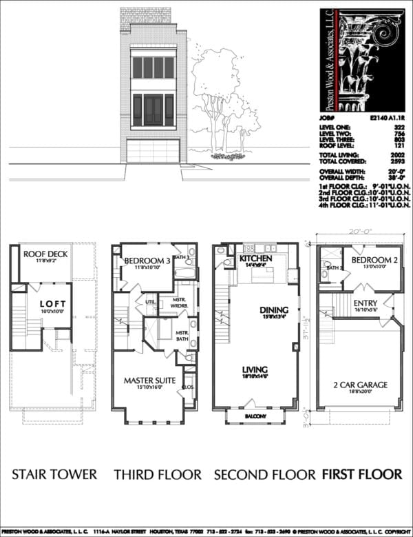 Townhouse Plan E2140 A1.1