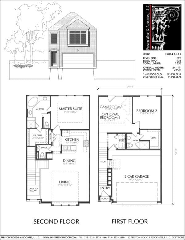 Townhouse Plan E2014 A1.1L