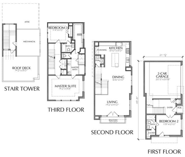 Townhouse Plan E2160 A4.2