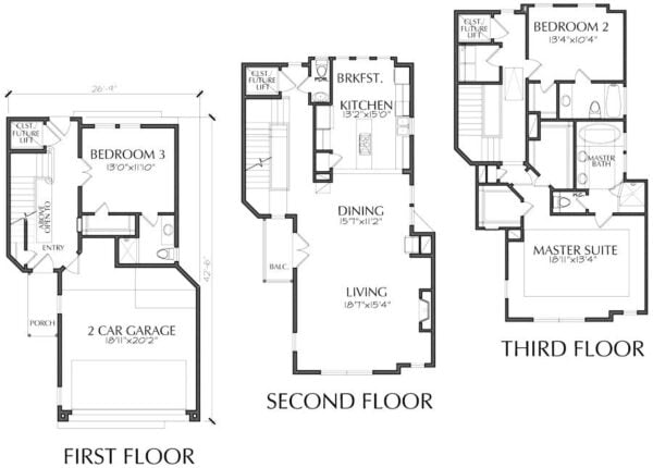 Townhouse Plan E4008 A1.1