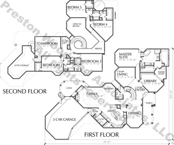 Two Story House Plan C7130