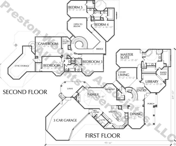 Two Story House Plan C7130