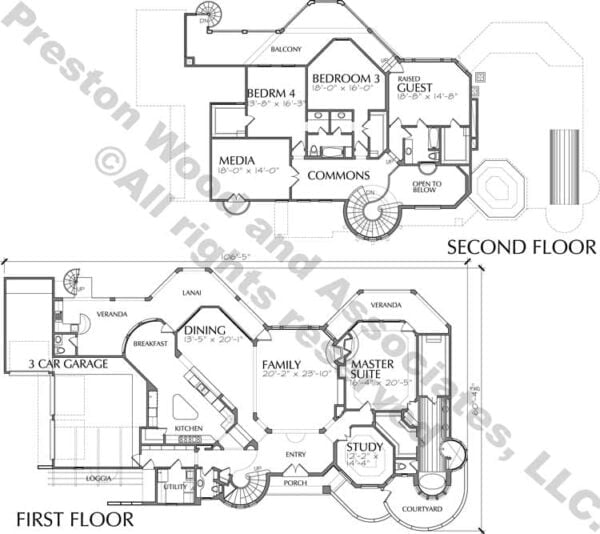 Two Story House Plan D3015