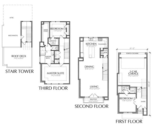 Townhouse Plan E2160 A2.1