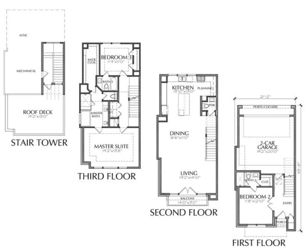 Townhouse Plan E2160 A2.1