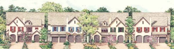 Duplex Townhome Plan C8034 A & B