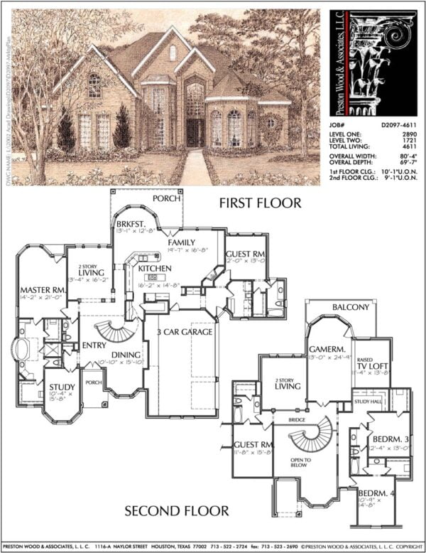 Two Story Home Plan D2097