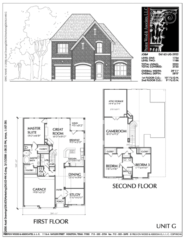 Urban House Plan aD6163 G