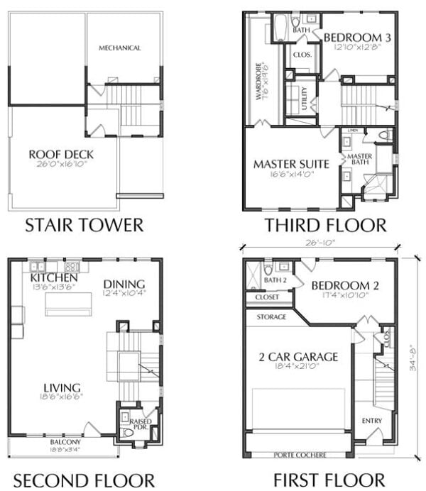 Townhouse Plan E3214 A1.2