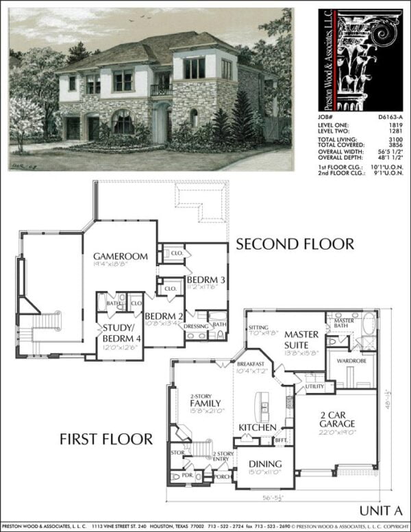 Patio Home Plan aD6163 A