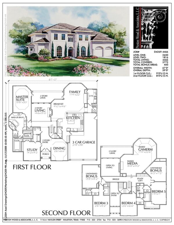 Two Story House Plan D4269