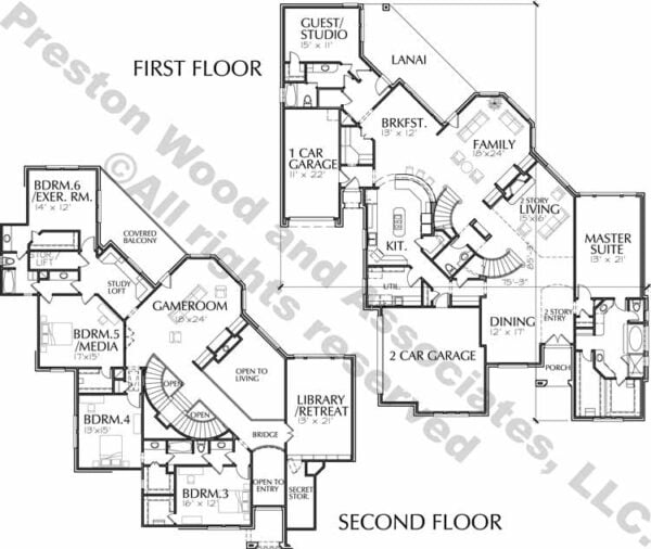 Two Story House Plan C6234